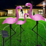 solarna lampa flamingo